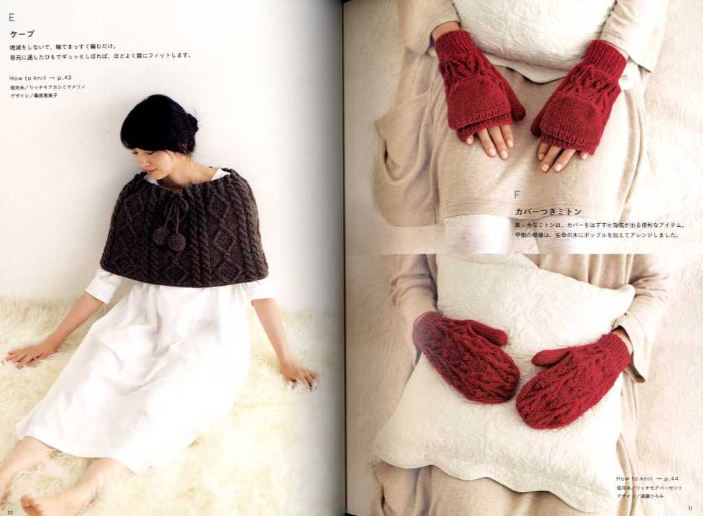 Aran knit. Traditional pattern of wear and accessories